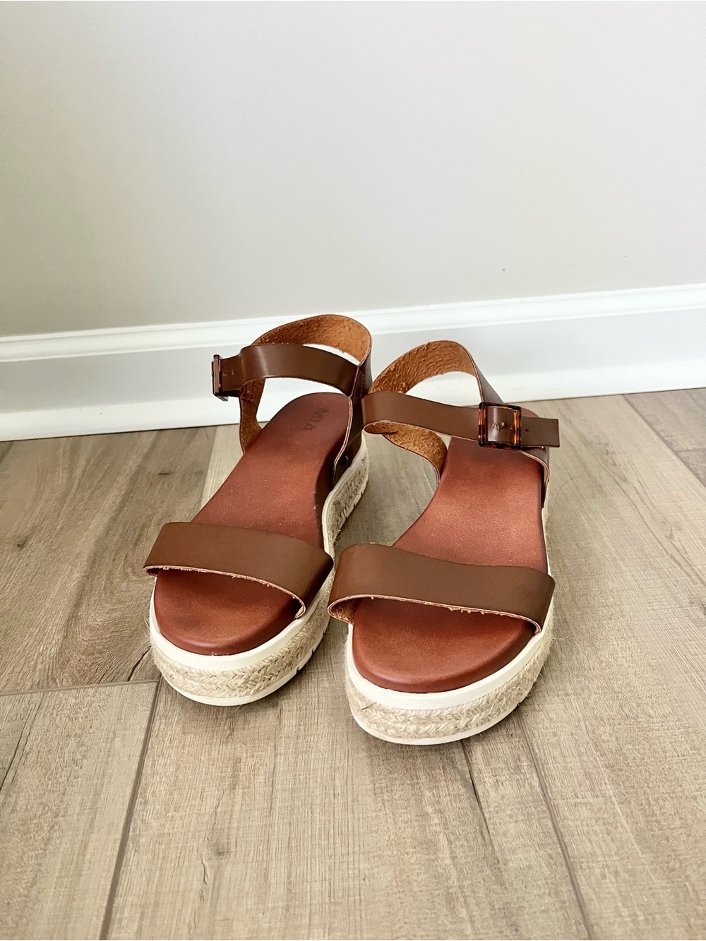 MIA Kiera Brown Platform Espadrille Sandals, 9 - Picture 3 of 6